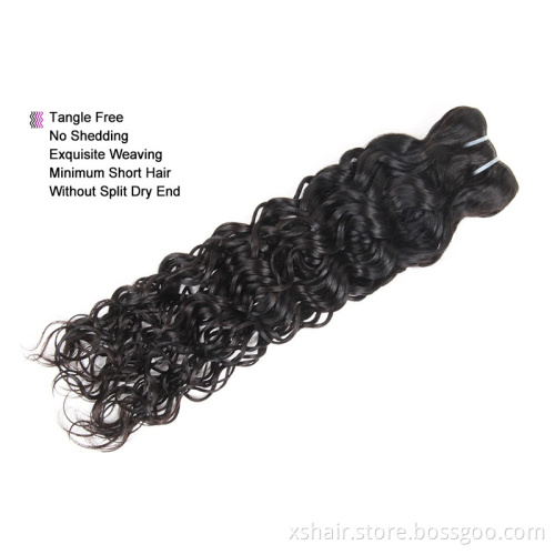 Wholesale 10a Grade Unprocessed Indian Hair Bundles Cuticle Aligned Virgin Water Wave Hair Weave Bundles Remy Hair